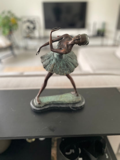 Bronzen Ballerina - Beeld - 35x15x23cm