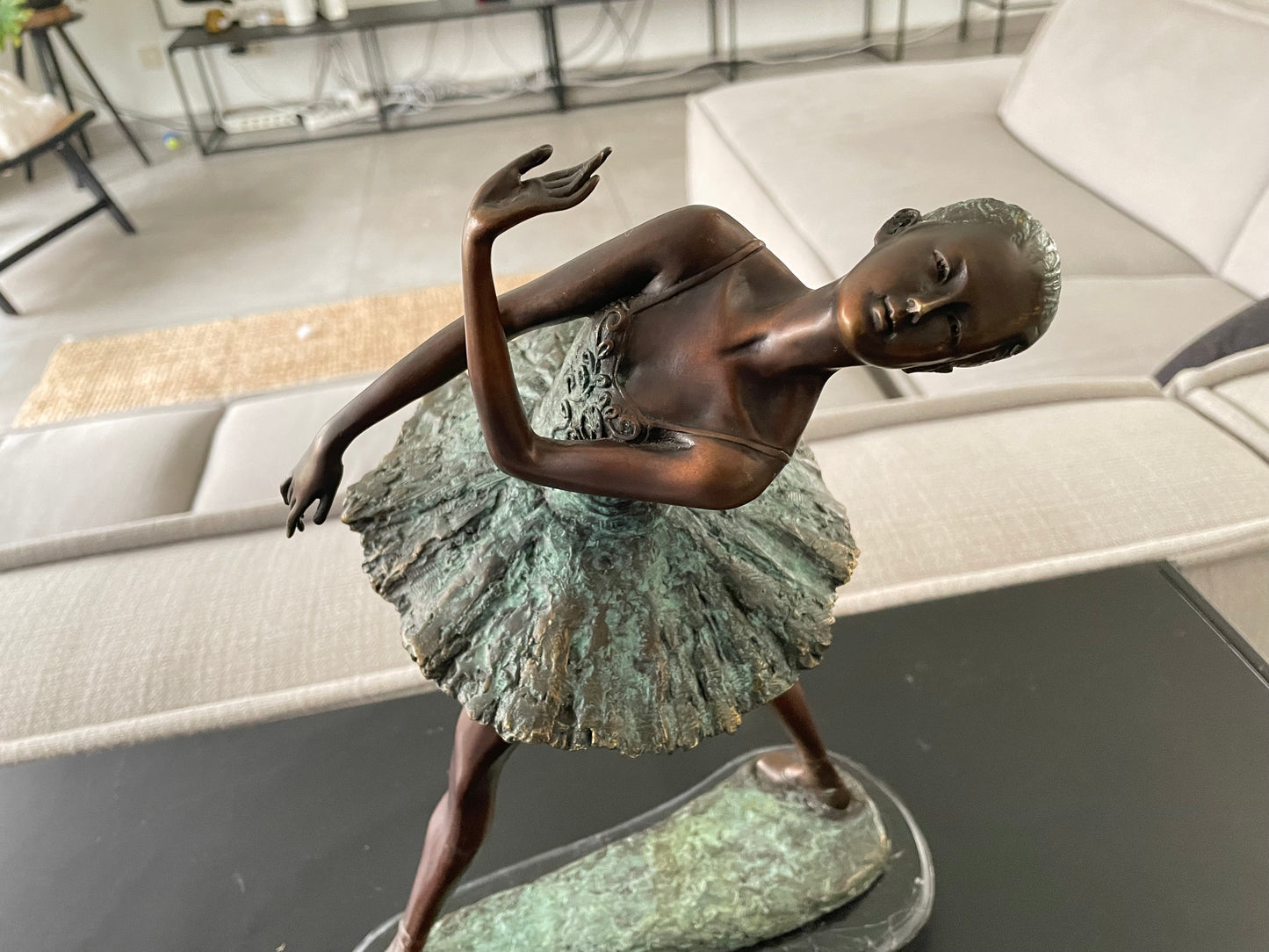 Bronzen Ballerina - Beeld - 35x15x23cm