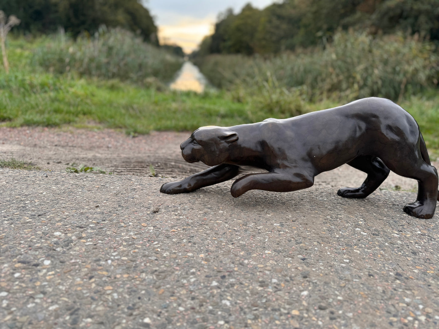 Leopard in Bronze - 90x19x30cm