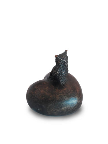 <transcy>Mini urn in Bronze Owl</transcy>