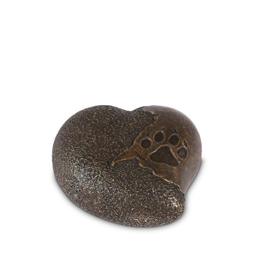 Urn in Bronze Cat, footprint in my heart