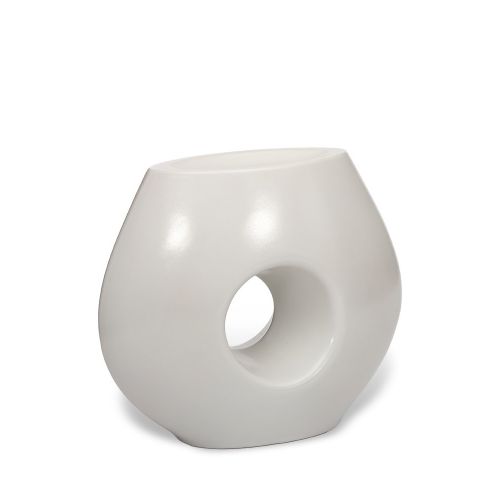 Urna de Porcelana  Branco  Fosco 27x27x13cm - 3L